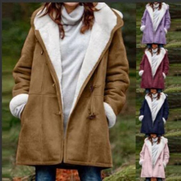 fur 2022 new winter simple harajuku style pure color casual button cardigan warm midlength hooded ladies coat, Black
fur 2022 new winter simple harajuku style pure color casual button cardigan warm midlength hooded ladies coat, Black
