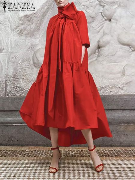 dresses zanzea women vintage dress fashion bandage high collar half sleeve midi vestido asymmetrical hem streetwear party aline dresses, Black;gray
dresses zanzea women vintage dress fashion bandage high collar half sleeve midi vestido asymmetrical hem streetwear party aline dresses, Black;gray