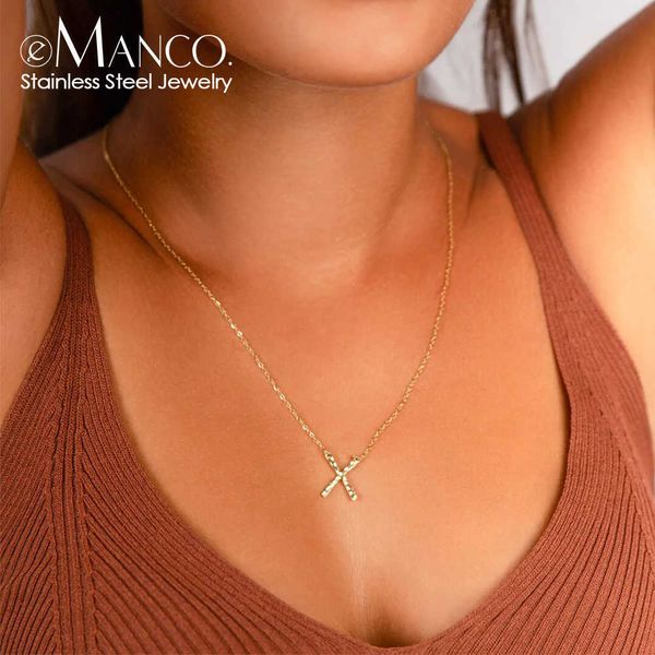 pendant necklaces e-manco punk stainless steel necklace women stylish x shape pendant necklace simple thin necklace for women fashion jewelr, Silver
pendant necklaces e-manco punk stainless steel necklace women stylish x shape pendant necklace simple thin necklace for women fashion jewelr, Silver