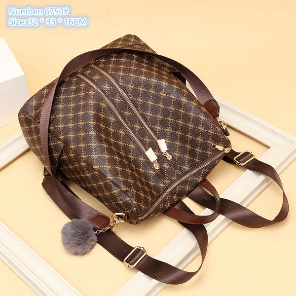 Factory wholesale ladies shoulder bag 2 elegant color polka dot handbags lightweight waterproof soft leather fashion backpack double zipper women handbag, Brown-6750#
Factory wholesale ladies shoulder bag 2 elegant color polka dot handbags lightweight waterproof soft leather fashion backpack double zipper women handbag, Brown-6750#