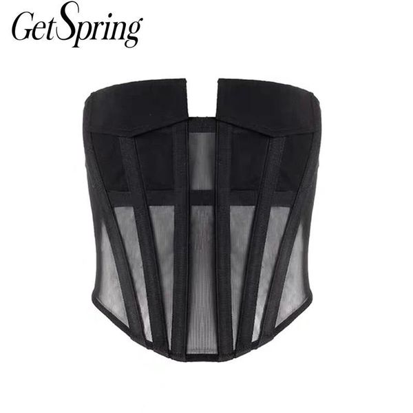 tanks getspring women crop zipper lace corset fishbone tank backless strapless high waist summer 2021 fashion, Black;white
tanks getspring women crop zipper lace corset fishbone tank backless strapless high waist summer 2021 fashion, Black;white