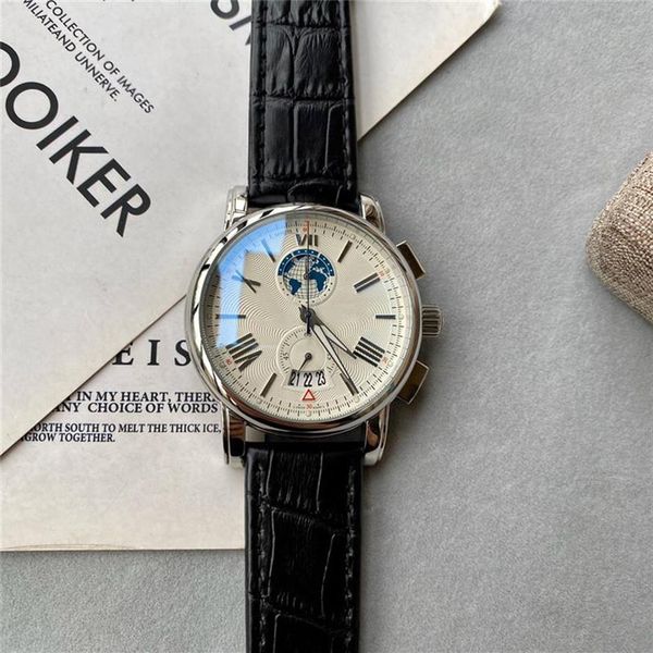 fashionable goods in europe and america men's and women's luxury quartz watch leather strap full function three calendar2600, Slivery;brown
fashionable goods in europe and america men's and women's luxury quartz watch leather strap full function three calendar2600, Slivery;brown