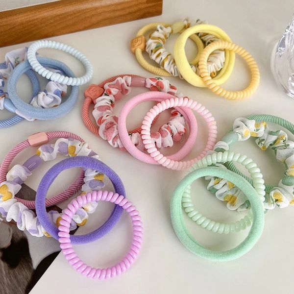 4pcs/set colorful hair rope cute sweet ponytail holder rubber bands fashion high elastic hair bands hair accessories for girls, Slivery;white
4pcs/set colorful hair rope cute sweet ponytail holder rubber bands fashion high elastic hair bands hair accessories for girls, Slivery;white