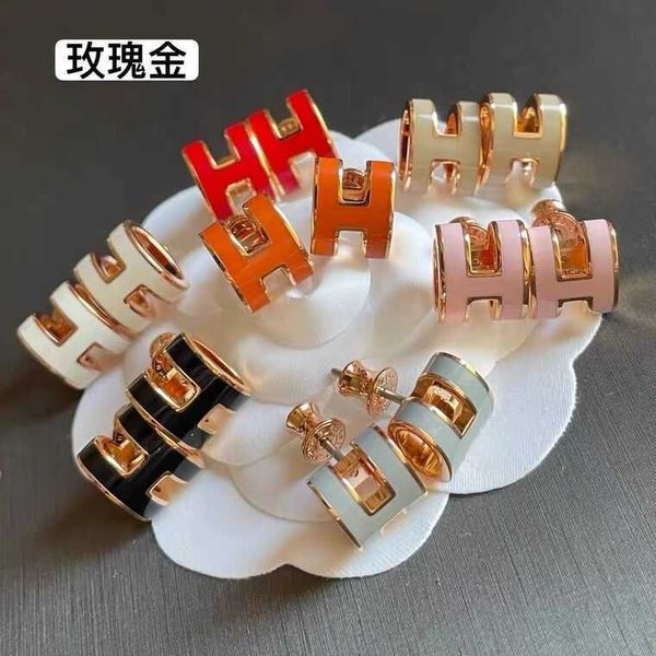designer herms letter earrings 925 sterling silver plated 18k gold enamel ornaments female, Golden
designer herms letter earrings 925 sterling silver plated 18k gold enamel ornaments female, Golden