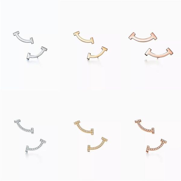 t design smile stud earrings charm love earrings 925 sterlling silver 18k gold plated jewelry fashion classic luxury brand valenti279o, Golden
t design smile stud earrings charm love earrings 925 sterlling silver 18k gold plated jewelry fashion classic luxury brand valenti279o, Golden