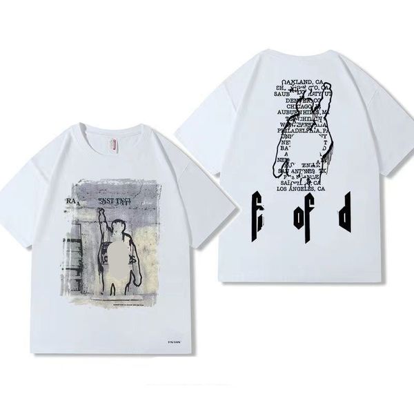 men t-shirt gall dep cotton fashion designer casual fog style short sleeved manson white ghost gun flower band antique wash vintage, White;black
men t-shirt gall dep cotton fashion designer casual fog style short sleeved manson white ghost gun flower band antique wash vintage, White;black