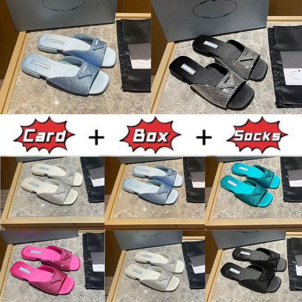 2023 woman black satin slides with crystals slippers fabric satins slide sandals fashion flat crystal mules summer party rubber sole
2023 woman black satin slides with crystals slippers fabric satins slide sandals fashion flat crystal mules summer party rubber sole