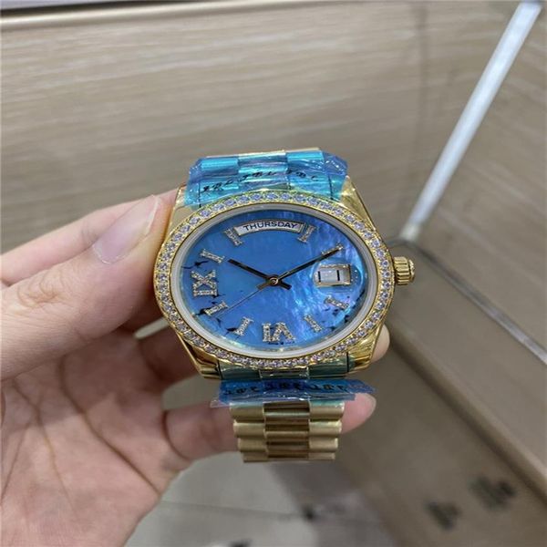 men woman watch 36mm gold color diamonds bezel stainless steel band male fashion wristwatch 1532144, Slivery;brown
men woman watch 36mm gold color diamonds bezel stainless steel band male fashion wristwatch 1532144, Slivery;brown