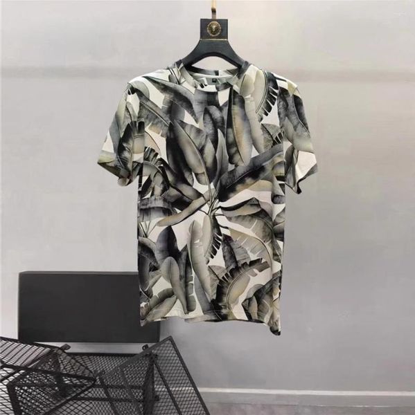 t shirts european and american 2023 summer round neck sleeves camouflage plant print, White;black
t shirts european and american 2023 summer round neck sleeves camouflage plant print, White;black
