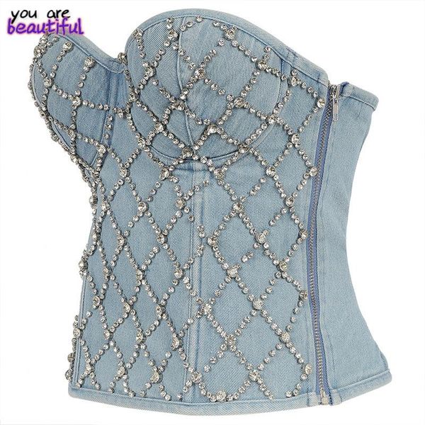 tanks halter denim rhinestone corset crop women corset tube woman built in bra sequins off shoulder sleeveless jeans tee, Black;white
tanks halter denim rhinestone corset crop women corset tube woman built in bra sequins off shoulder sleeveless jeans tee, Black;white