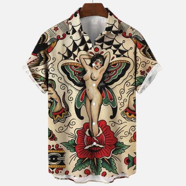 men's casual shirts mermaid retro art 3d digital print pattern hawaiian man street short sleeve loose for men 230421, White;black
men's casual shirts mermaid retro art 3d digital print pattern hawaiian man street short sleeve loose for men 230421, White;black