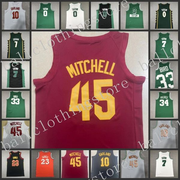 basketball mens jersey 23 james 45 mitchell 10 garland 0 tatum 7 brown 33 bird 34 pierce jerseys s-2xl, Black;red
basketball mens jersey 23 james 45 mitchell 10 garland 0 tatum 7 brown 33 bird 34 pierce jerseys s-2xl, Black;red