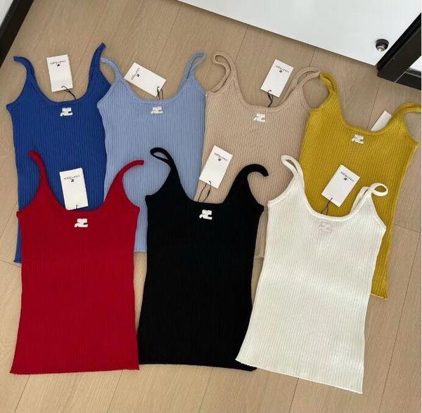2023ss courreges women's tanks camis candy color knitted vest sleeveless sweater tank top, White
2023ss courreges women's tanks camis candy color knitted vest sleeveless sweater tank top, White