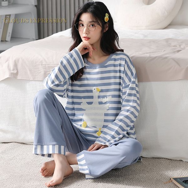 women's sleepwear fake 1 for 3 spring combed cotton embroidery duck pajama sets women pyjamas striped sleepwear loungewear pijama mujer, Black;red
women's sleepwear fake 1 for 3 spring combed cotton embroidery duck pajama sets women pyjamas striped sleepwear loungewear pijama mujer, Black;red