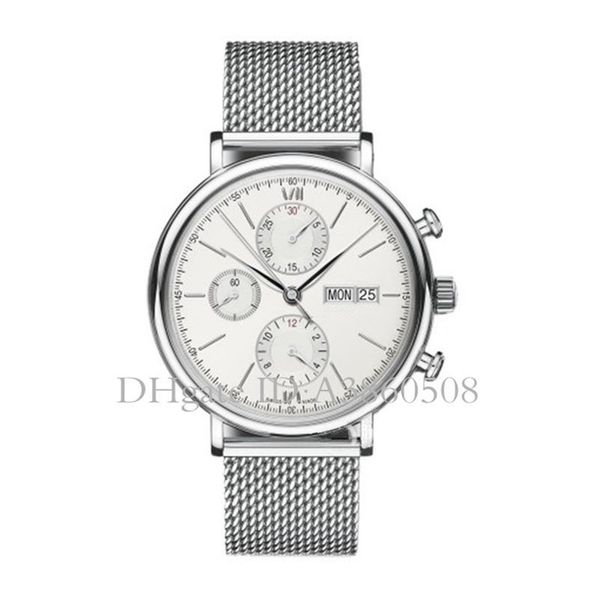 men's business watches 41mm stainless steel strap watch os quartz chronograph watches montre de luxe3267, Slivery;brown
men's business watches 41mm stainless steel strap watch os quartz chronograph watches montre de luxe3267, Slivery;brown
