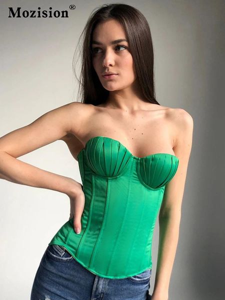 t-shirt mozision satin offshoulder backless corset crop women outfits summer strapless slim tank female fashion cropped top, White
t-shirt mozision satin offshoulder backless corset crop women outfits summer strapless slim tank female fashion cropped top, White