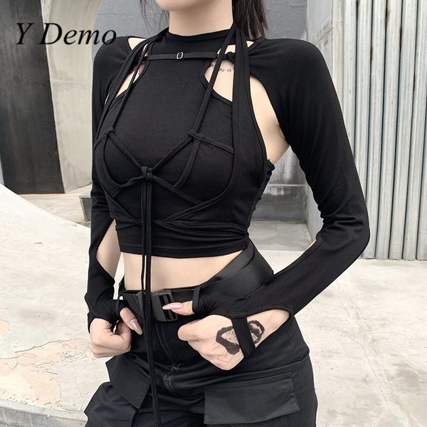 t-shirt y demo techwear hollow out tshirt women patchwork o neck lace up holes harajuku tee 2021 summer casual, White
t-shirt y demo techwear hollow out tshirt women patchwork o neck lace up holes harajuku tee 2021 summer casual, White