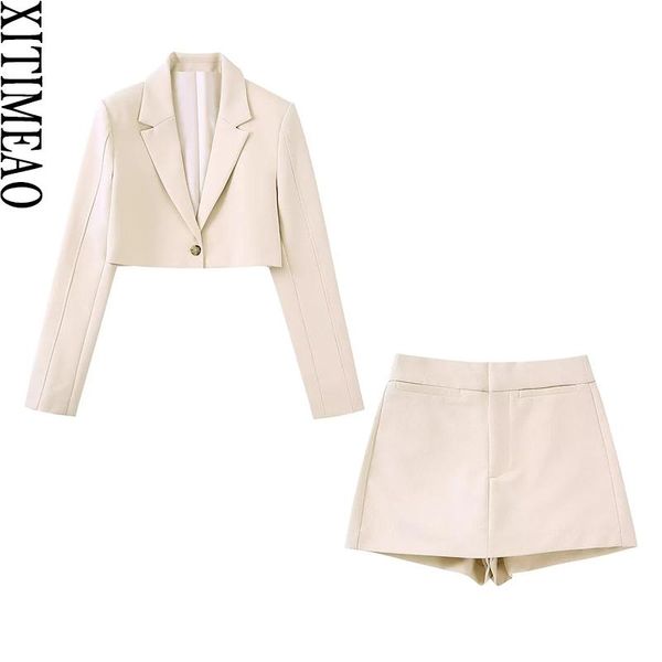 pants women fashion front button cropped blazer coat vintage notched collar long sleeve female outerwear and skirt chic sets femme, White
pants women fashion front button cropped blazer coat vintage notched collar long sleeve female outerwear and skirt chic sets femme, White