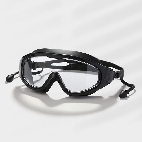 eyeglasses for men and women high-definition flat light one-piece earplugs waterproof and anti-fog large frame goggles professional swimming, White;black
eyeglasses for men and women high-definition flat light one-piece earplugs waterproof and anti-fog large frame goggles professional swimming, White;black