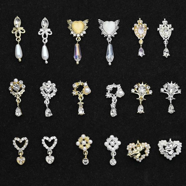 nail art decorations 10pcs 3d dangle nail charms nail jewelry rhinestones heart pearl crystal gems for nail art decorations metal luxury nai, Silver;gold
nail art decorations 10pcs 3d dangle nail charms nail jewelry rhinestones heart pearl crystal gems for nail art decorations metal luxury nai, Silver;gold