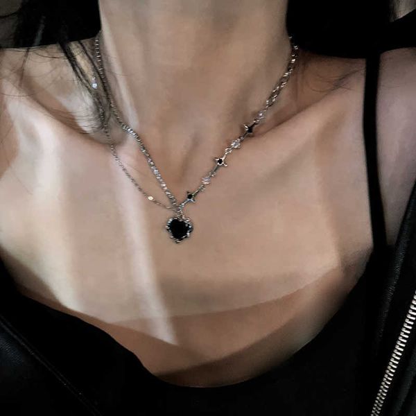pendant necklaces y2k fashion peach heart water drop pendant necklace women black crystal egirl sweet cool clavicle chain aesthetic jewelry, Silver
pendant necklaces y2k fashion peach heart water drop pendant necklace women black crystal egirl sweet cool clavicle chain aesthetic jewelry, Silver