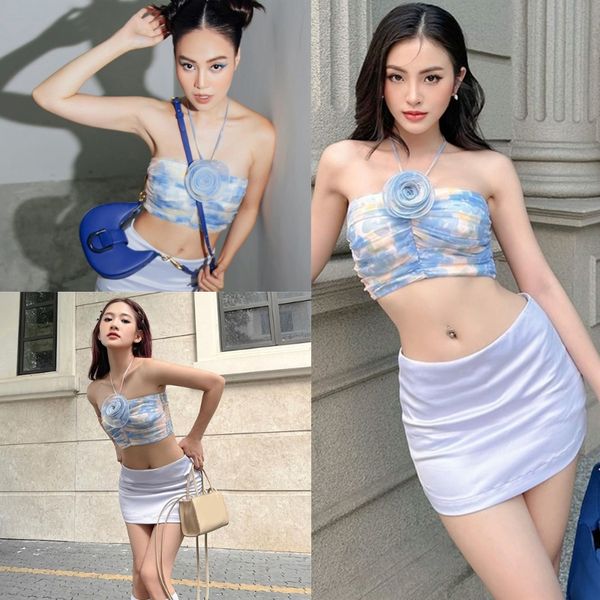 womens camis aesthetic vintage 3d floral halter crop tube off shoulder ruched mesh sleeveless mini camisole vest, White
womens camis aesthetic vintage 3d floral halter crop tube off shoulder ruched mesh sleeveless mini camisole vest, White