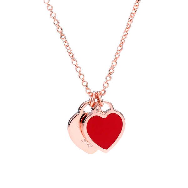 designerenamel heart double tiffy necklace female cnc steel print 18k real gold electroplated ins small design collar chain, Black
designerenamel heart double tiffy necklace female cnc steel print 18k real gold electroplated ins small design collar chain, Black