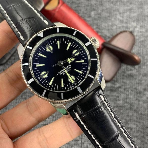 n quality right hand black watches superocean heritage automatic mechanical movement watch leather strap floding clasp mens dress 239j, Slivery;brown
n quality right hand black watches superocean heritage automatic mechanical movement watch leather strap floding clasp mens dress 239j, Slivery;brown