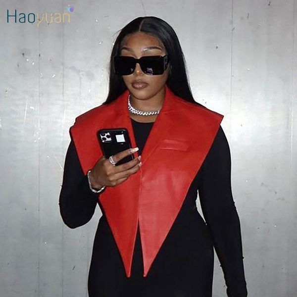 tanks haoyuan pu leather irregular sleeveless backless women y2k clothes fashion streetwear rave outfits night club tank top, Black;white
tanks haoyuan pu leather irregular sleeveless backless women y2k clothes fashion streetwear rave outfits night club tank top, Black;white