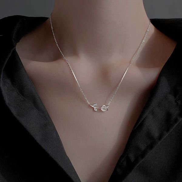 pendant necklaces kpop opal tulip rose flower pendant necklace korean fashion choker jewelry for women charm sweater chain necklace w0421, Silver
pendant necklaces kpop opal tulip rose flower pendant necklace korean fashion choker jewelry for women charm sweater chain necklace w0421, Silver