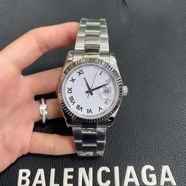 36mm automatic 1646 movement roman white dial men watch fold clasp 316 stainless band195t, Slivery;brown
36mm automatic 1646 movement roman white dial men watch fold clasp 316 stainless band195t, Slivery;brown