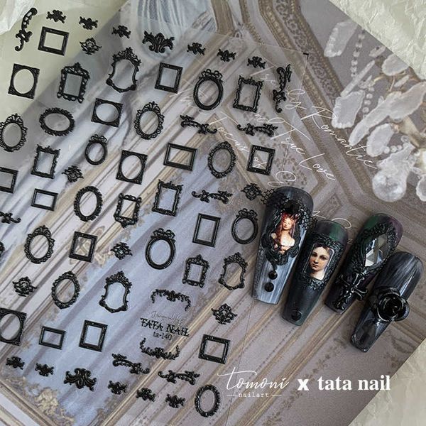 stickers decals 5d embossed japanese style nail stickers retro white black p frame sliders for nails manicure accessories j230420
stickers decals 5d embossed japanese style nail stickers retro white black p frame sliders for nails manicure accessories j230420