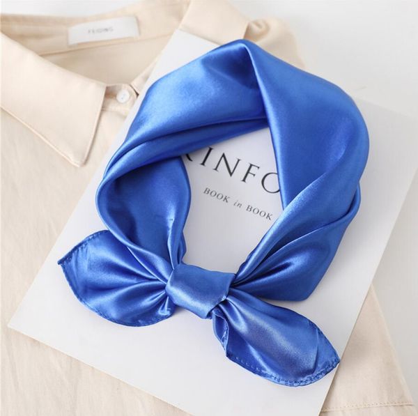 60x60cm retro designer solid colors silk scarf headband for women fashion long handle bag scarves paris shoulder tote luggage ribbon head wr, Blue;gray
60x60cm retro designer solid colors silk scarf headband for women fashion long handle bag scarves paris shoulder tote luggage ribbon head wr, Blue;gray