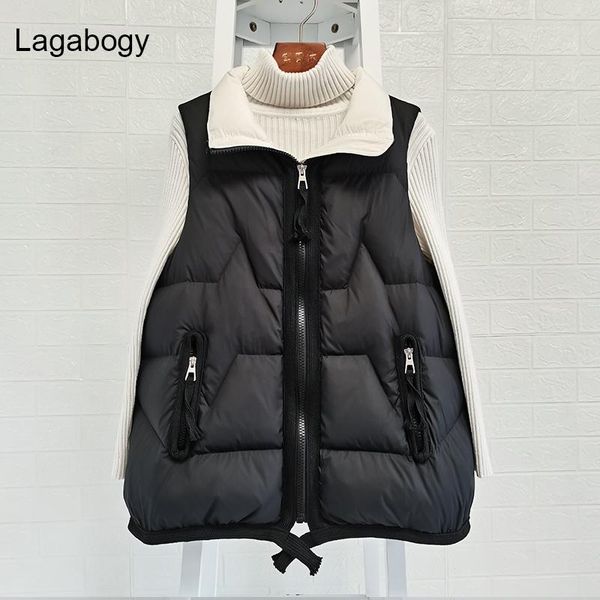 vests lagabogy 2022 women short vest jacket autumn winter ladies white duck down coat loose warm waistcoat female casual sleeveless, Black;white
vests lagabogy 2022 women short vest jacket autumn winter ladies white duck down coat loose warm waistcoat female casual sleeveless, Black;white