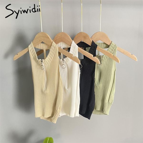 tanks syiwidii backless halter y2k 2022 fashion spring summer crop women zipper up club knitted baby tees short t shirts, Black;white
tanks syiwidii backless halter y2k 2022 fashion spring summer crop women zipper up club knitted baby tees short t shirts, Black;white