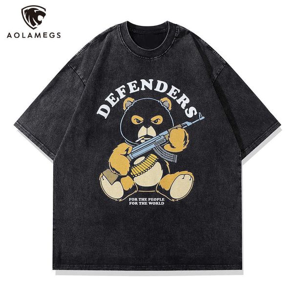 men's t-shirts men's hip hop washed tshirt retro gun bear graphic print tshirt summer casual oversized tees harajuku streetwear c, White;black
men's t-shirts men's hip hop washed tshirt retro gun bear graphic print tshirt summer casual oversized tees harajuku streetwear c, White;black