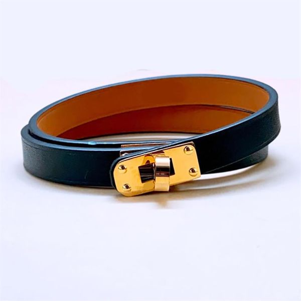 brand jewerlry mini kelly genuine leather collier bracelet for women double tour bracelet2843, Golden;silver
brand jewerlry mini kelly genuine leather collier bracelet for women double tour bracelet2843, Golden;silver