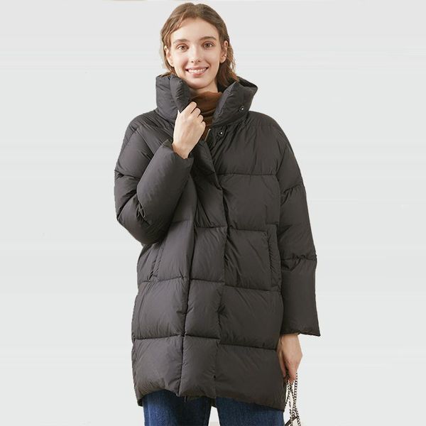 parkas 2021 fashion women's solid color mid length thick winter down jacket female's button stand up collar oversized chic bread c, Black
parkas 2021 fashion women's solid color mid length thick winter down jacket female's button stand up collar oversized chic bread c, Black