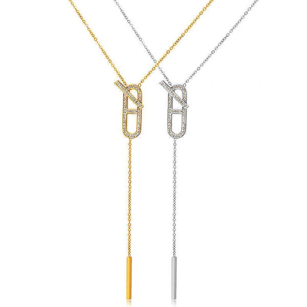 designerstainless steel pendant necklace with diamonds herms simple loop buckle gold plated female, Black
designerstainless steel pendant necklace with diamonds herms simple loop buckle gold plated female, Black