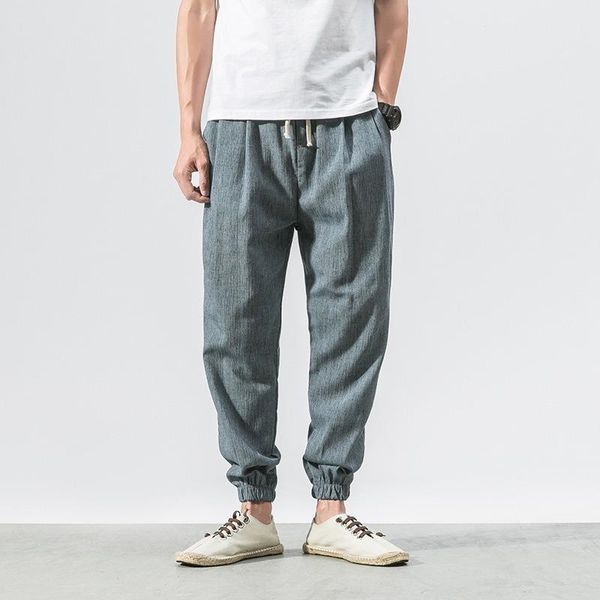 pants summer chinese style retro cotton and linen men's casual pants men's solid color plus fat clothes loose linen pencil pants, Black
pants summer chinese style retro cotton and linen men's casual pants men's solid color plus fat clothes loose linen pencil pants, Black