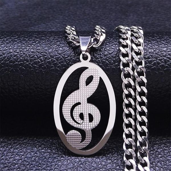 pendant necklaces music notes stainless steel necklace women men silver color chain oval jewelry chaine acier inoxydable n4277s06p2392
pendant necklaces music notes stainless steel necklace women men silver color chain oval jewelry chaine acier inoxydable n4277s06p2392