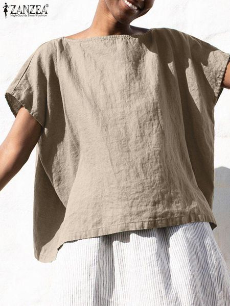 t-shirt 2022 zanzea oversized woman solid blouse blusa summer short sleeve oneck pure cotton vintage fashion casual holiday shirt, White
t-shirt 2022 zanzea oversized woman solid blouse blusa summer short sleeve oneck pure cotton vintage fashion casual holiday shirt, White