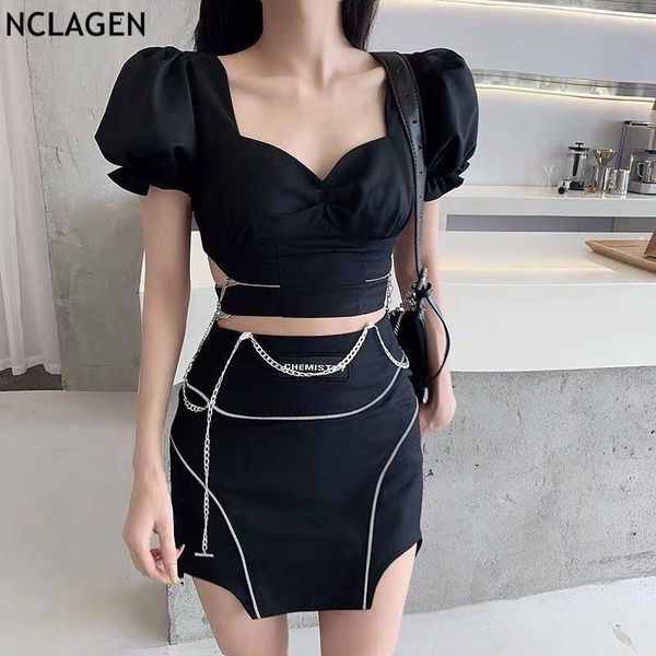 t-shirt nclagen gothic black puffed sleeve vintage square collar women's 2021 zipper hollow out female t shirt punk cropped, White
t-shirt nclagen gothic black puffed sleeve vintage square collar women's 2021 zipper hollow out female t shirt punk cropped, White