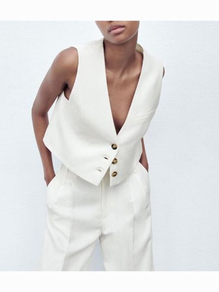 vests womens vest fashion solid color loose temperament single breasted sleeveless street style jacket, Black;white
vests womens vest fashion solid color loose temperament single breasted sleeveless street style jacket, Black;white