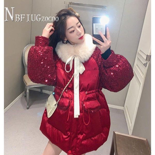 leather winter women parkas fluff collar 2020 new korean loose fashion female coat, Black
leather winter women parkas fluff collar 2020 new korean loose fashion female coat, Black