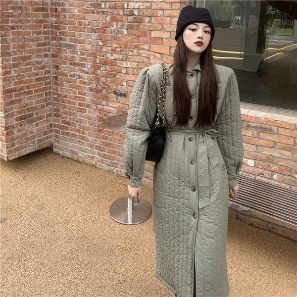 leather korean style winter long cottonpadded jacket coat fashion and elegant women clothing belted overcoat, Black
leather korean style winter long cottonpadded jacket coat fashion and elegant women clothing belted overcoat, Black