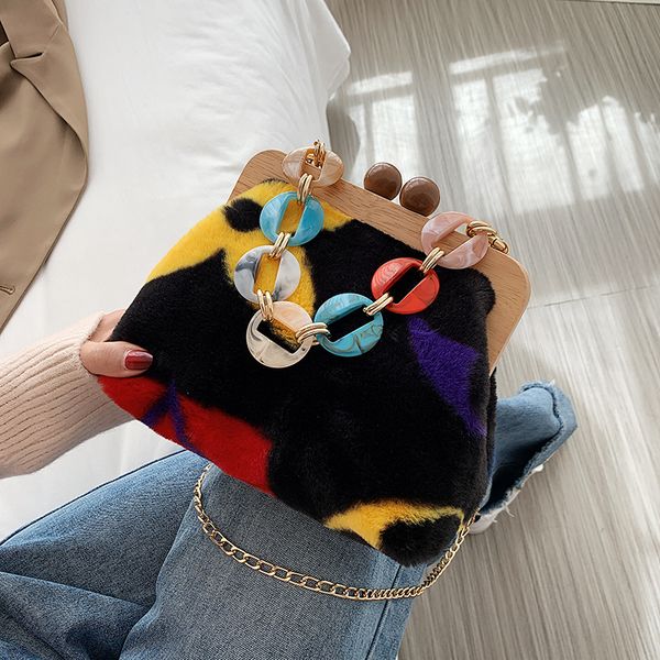 evening bags winter plush shoulder for women fashion wooden clip purses and handbags designer crossbody bag luxury color chain satchel 23042
evening bags winter plush shoulder for women fashion wooden clip purses and handbags designer crossbody bag luxury color chain satchel 23042