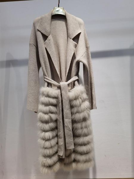 fur 2022 women luxury real fox fur knitting oversize loose spring fox fur decoration lady's long sweater coat, Black
fur 2022 women luxury real fox fur knitting oversize loose spring fox fur decoration lady's long sweater coat, Black