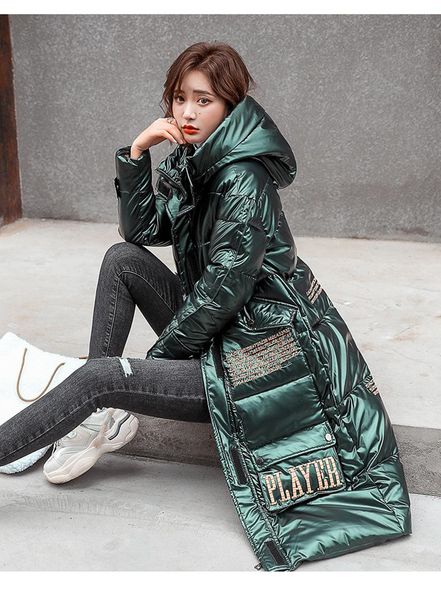 leather 2021 new glossy winter coat women thick warm long coats korean style fashion parkas pockets loose jackets female y291, Black
leather 2021 new glossy winter coat women thick warm long coats korean style fashion parkas pockets loose jackets female y291, Black