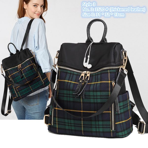 Factory wholesale ladies shoulder bag 6 colors light and breathable Oxford leisure backpack college style plaid handbag street popular contrast leather backpacks, Khaki-278 # (regular style)
Factory wholesale ladies shoulder bag 6 colors light and breathable Oxford leisure backpack college style plaid handbag street popular contrast leather backpacks, Khaki-278 # (regular style)
